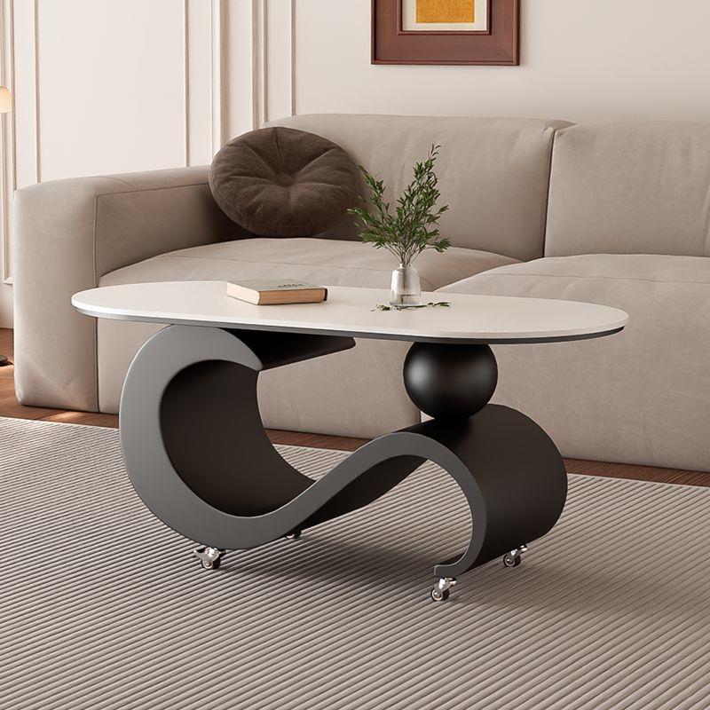 意式新款岩板茶几带滑轮可移动客厅家用简约现代高级小户型组合款