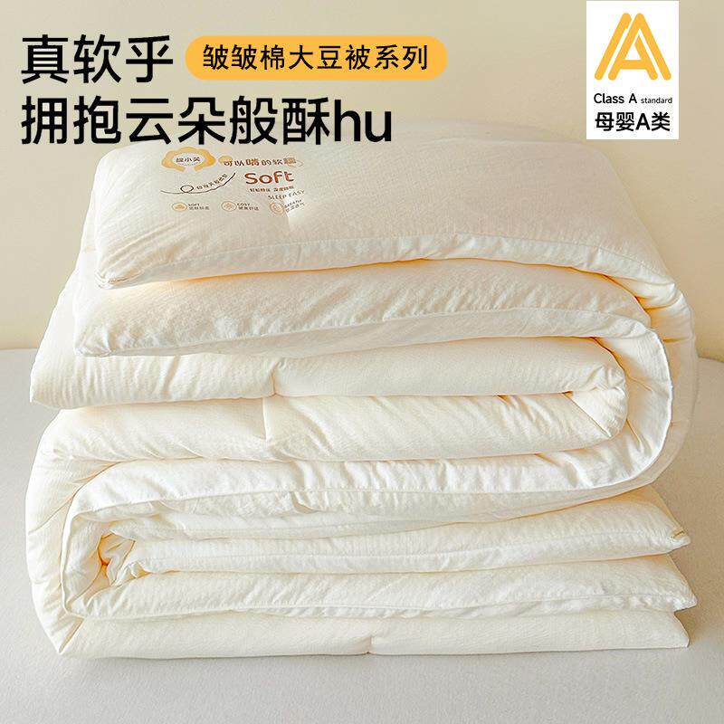 亲肤皱皱棉大豆被A类舒适小芙提花大豆蛋白被春秋被子保暖冬被芯,电子元器件市场,其它元器件,淘宝优惠券,粉丝福利购,淘宝优惠卷