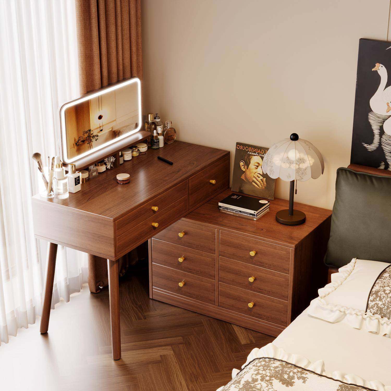 梳妆台收纳柜一体2025新款转角斗柜现代简约小户型卧室床头化妆桌,电子元器件市场,其它元器件,淘宝优惠券,粉丝福利购,淘宝优惠卷