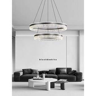 意式极简客厅别墅吊灯大厅主灯2024新款轻奢卧室高端奢华大气灯具