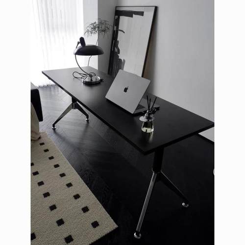 电脑桌台式简约家用书桌餐桌现代轻奢办公洽谈桌椭圆会议桌工作台