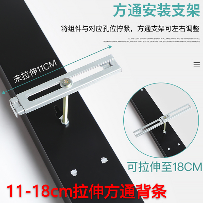 方通灯5公分10公分铝方通吊顶灯健身房led格栅灯办公室长条灯