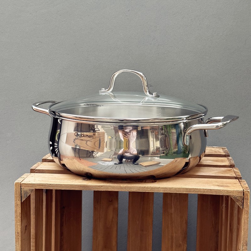 牛!30不锈钢汤锅加厚家用蒸锅煮粥锅炖锅耳燃气灶电磁炉