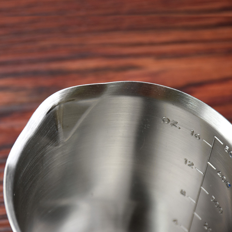 加厚30不锈钢测量水杯带内刻度不锈钢量杯凉水杯0ml 1000ml