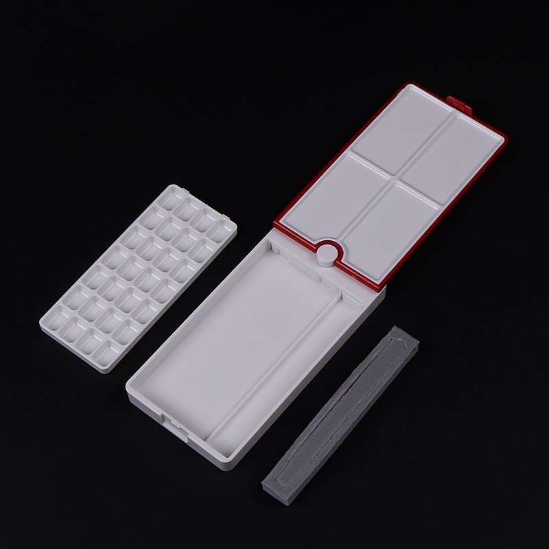 迷你水彩颜料分装保湿盒多功能调色板便携旅行美术生写生绘画专用