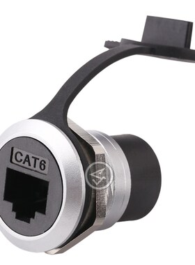 圆型RJ45网线口直通公母头模块8P8C以太网航空接头插座CAT6A千兆