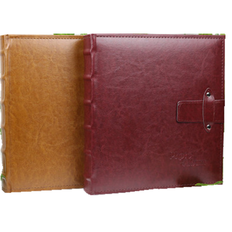 高档皮面大寸相册本7寸200张照片插页式相册家庭影集相薄