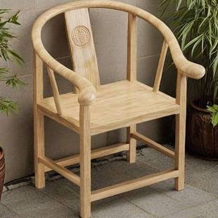 实木 仿古围椅三件套新中式带扶手主人椅官帽椅靠背椅 茶台桌椅w&