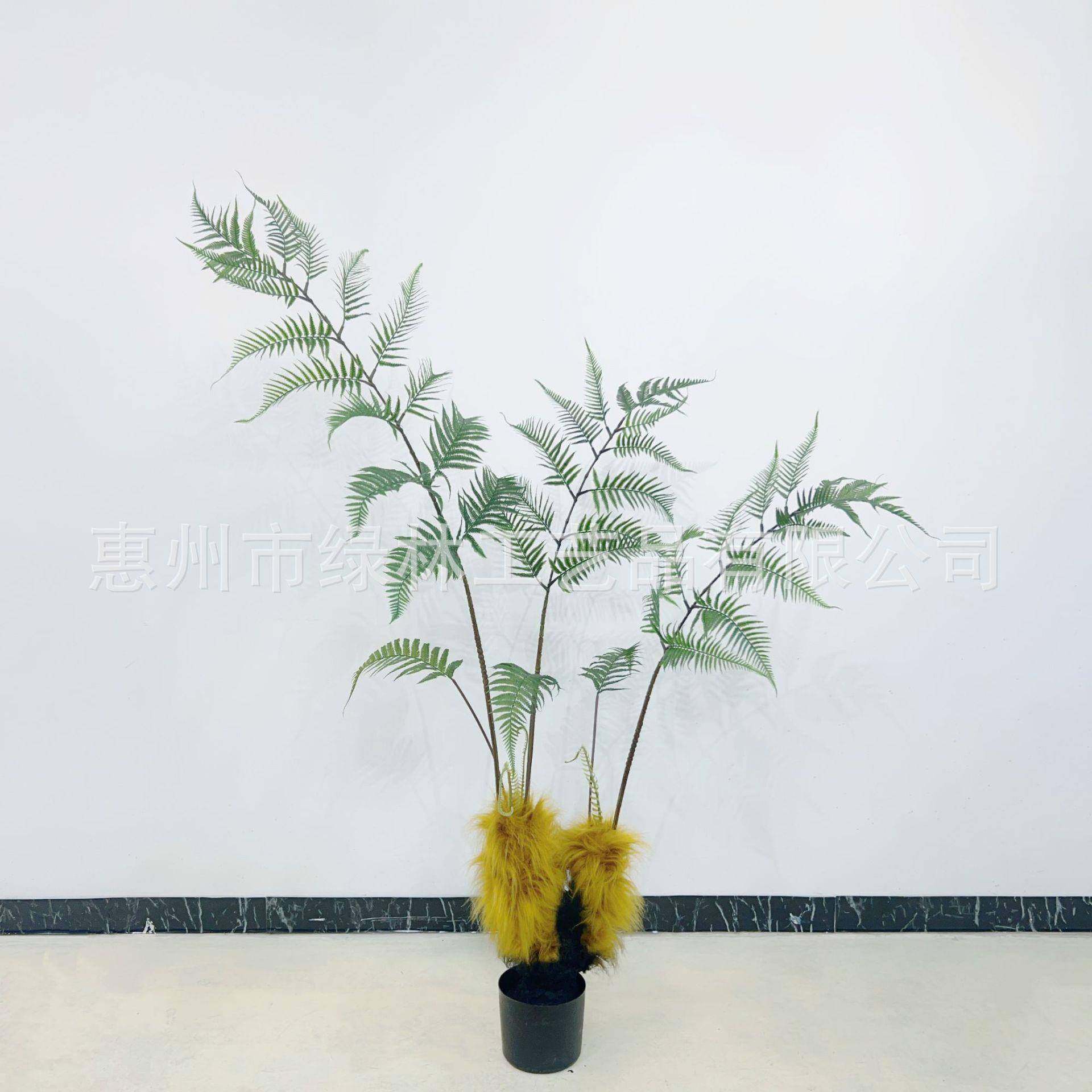 仿真典猴头树盆景中式简约格蕨TCY草猴头蕨树蕨苔藓风景经观搭配