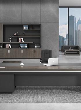 老板办公桌办公办桌总椅组子合经KJZ理轻奢现代高档裁大班台公家