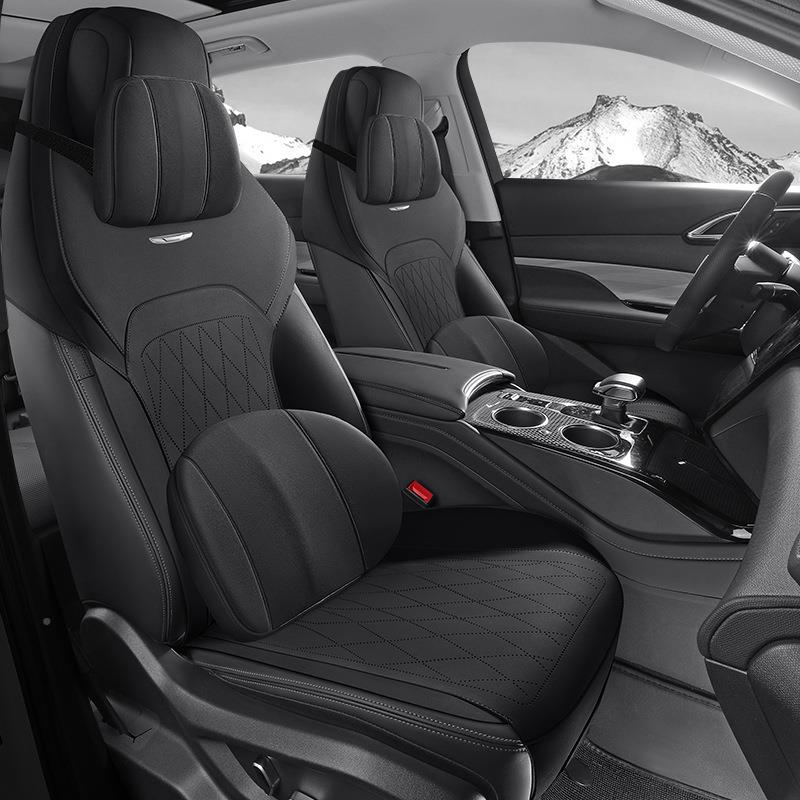 2款红旗HS用汽车座DD套四季通用坐风毛垫翻皮座垫专通透气座椅套