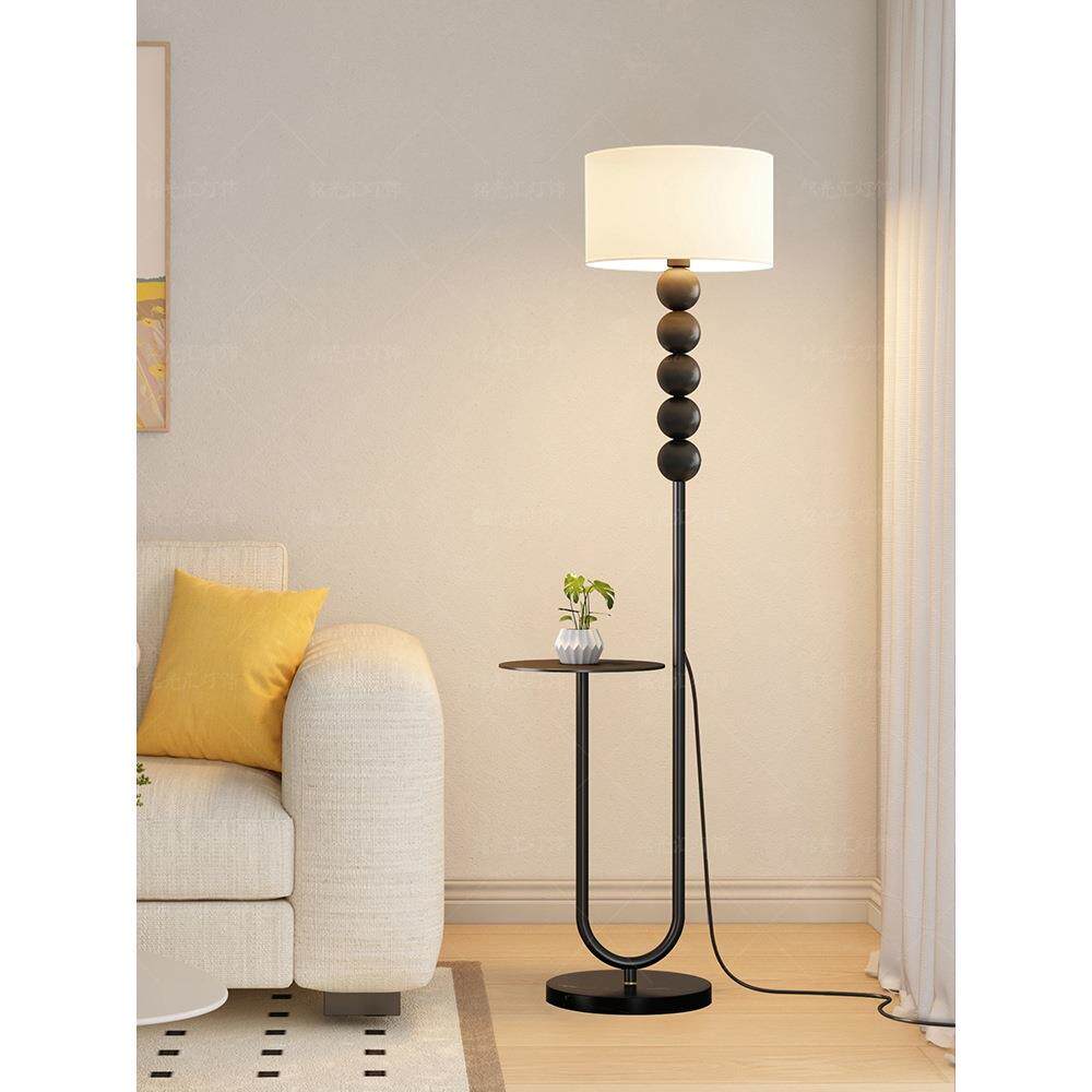 落地灯2026新款客厅沙发旁复古氛围灯卧室置物床头柜台灯一体欧式