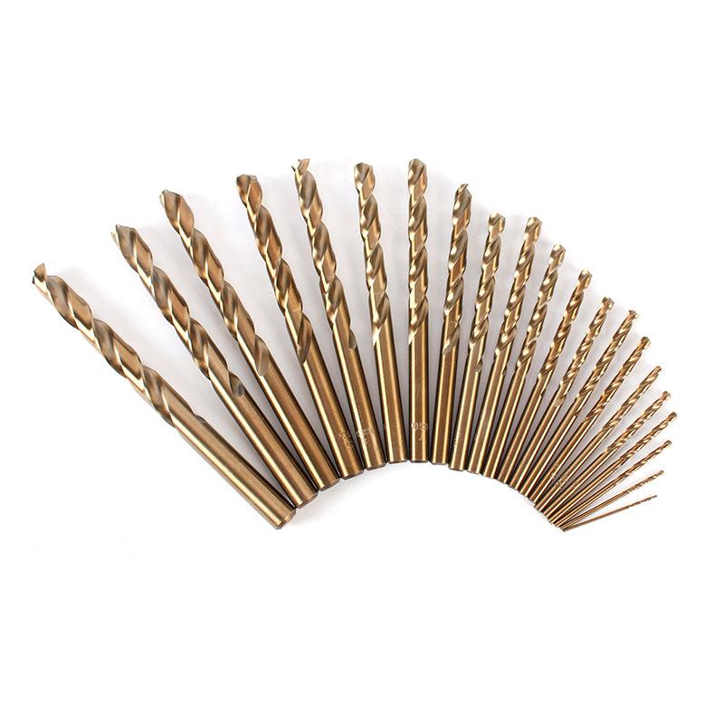 敢21PC麻花钻装HKN高钢套木材打孔钻头为含钴直柄麻花速钻