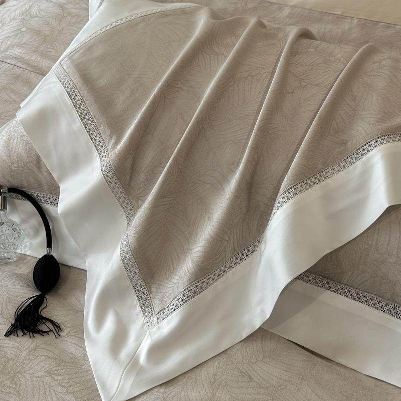 100s天长绒丝棉四件套上全POC棉床单床盖款纯色织提花棉被套床用