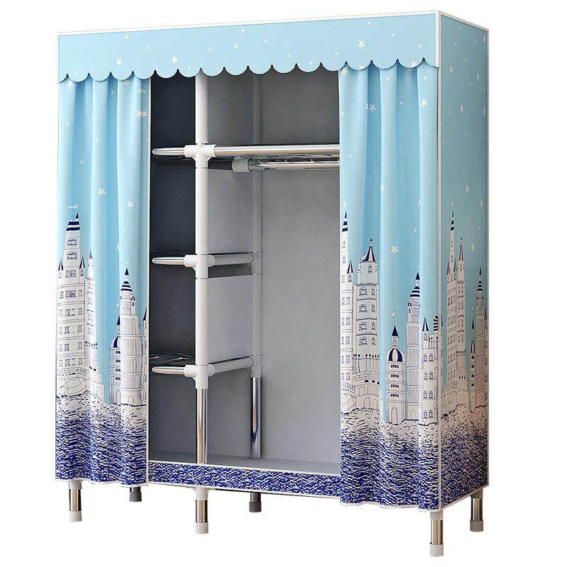 简400衣柜钢管加粗固宿舍收纳柜子衣橱布艺衣出加租易房柜用现代,收纳整理,衣物收纳柜/简易衣橱,淘宝优惠券,粉丝福利购,淘宝优惠卷