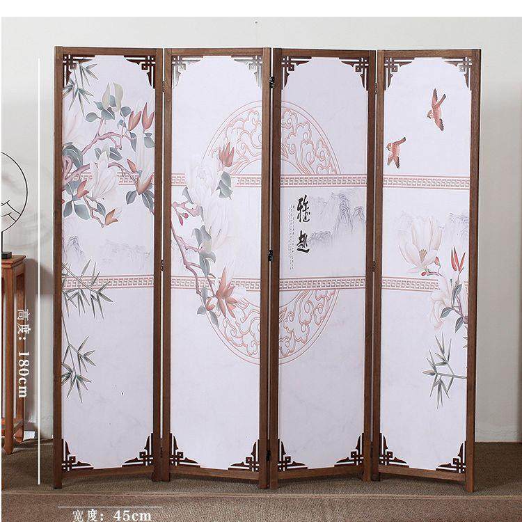 现SEG代办式公室屏风隔断新中家居客玄关办厅公养生动折移叠屏风