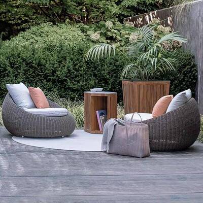 户外沙发藤编庭UCW别织墅休闲藤椅酒店院民晒宿露台防水防编藤家