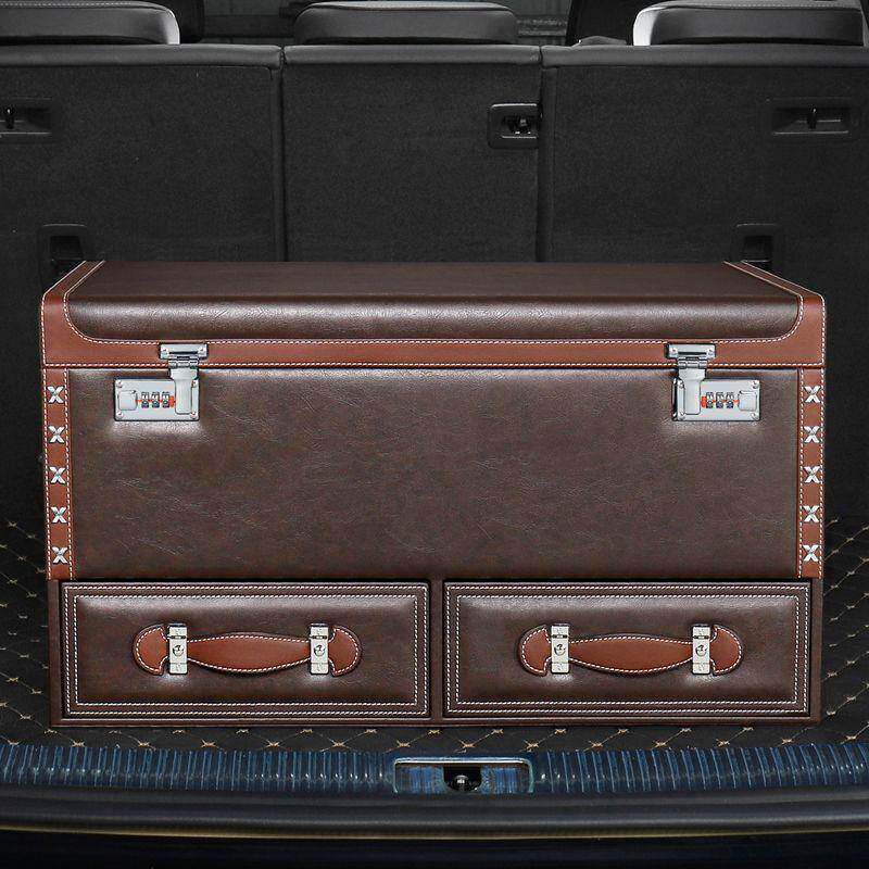 汽车收纳箱储物箱车载后备箱整理箱密码轿车尾箱抽屉置物箱盒用品