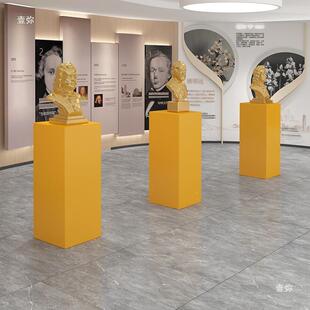 特展直播展展厅览摆台美陈橱t$*&sdsd窗地台台黄台色模展示台底座