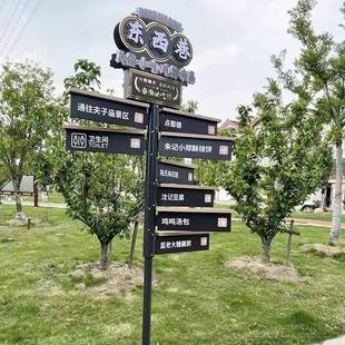 户外路牌区广告立景牌CFW多方向指示流牌房产路标指方向牌分导向