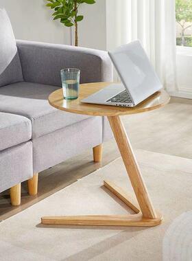 实木几可移动用客厅边小圆桌家酒简AL102550约店民宿沙发边几床头