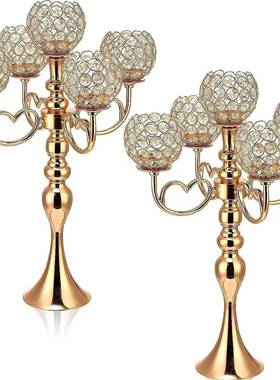 款餐婚庆道具台路引99365头烛欧式轻奢烛台工艺品浪漫亲朋新好友