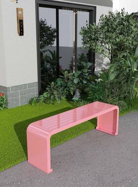 装全铁艺长AL102435条凳公园椅户外长椅庭院不锈钢休座椅闲安休闲