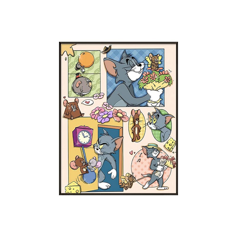 猫和老鼠电表箱装饰画竖款卡通动漫配电箱电闸开关遮挡免打孔挂画