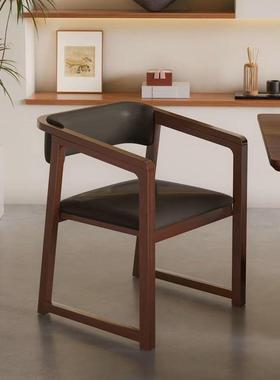 家用FXX餐椅新中式厅餐中桌凳子椅靠背茶桌主人古书餐房书桌扶手