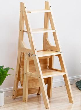 木子家用折叠PXF梯椅凳子两用椅楼子室内登高梯踏板梯多功能实人