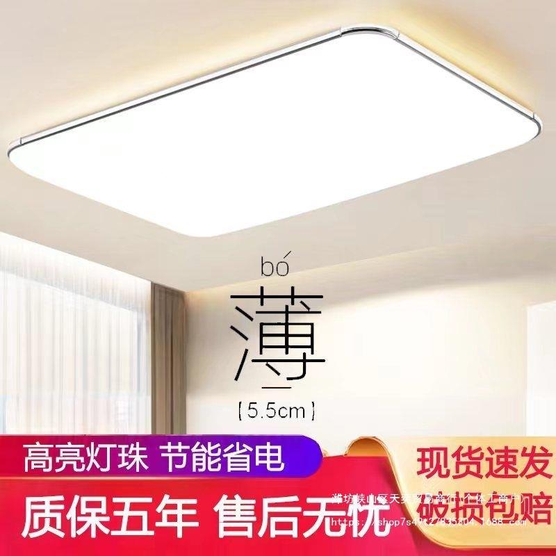 新款超薄LED吸灯顶灯客厅家现用代简灯约长906方形大灯卧室通用具