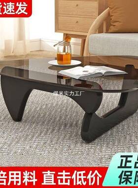 新款奢无品牌/约实木茶几家用客厅几小户型网不规红简则出租轻屋