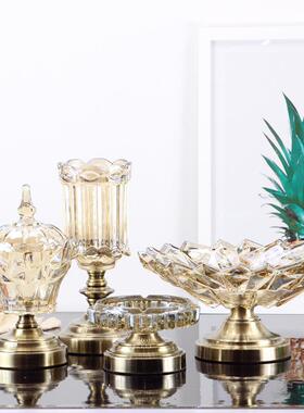 意新中式软装装饰器皿插花四件套创尚客厅餐瓶桌茶几摆件饰99880