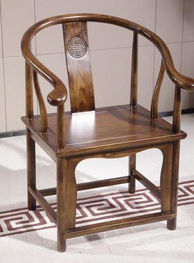 实木椅子件套圈26637椅主子人椅太师椅官帽椅式仿三古椅靠背实木