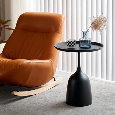 沙发边几简约小户型客厅圆铁艺茶组合卧室移形动代现床头小BAJ-T0