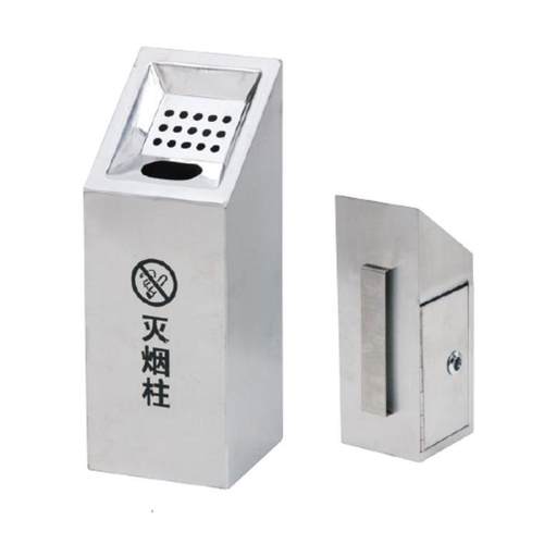 吸烟室柱不锈钢烟WQS蒂柱户外墙烟挂灰垃挂圾桶灭烟壁式烟灰缸烟