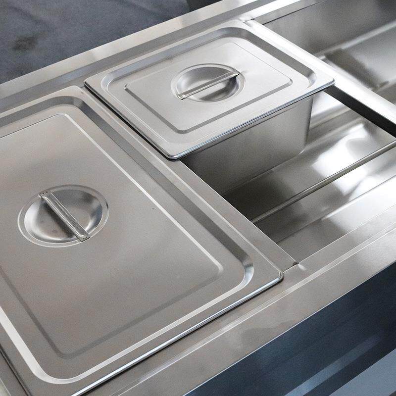 商快钢餐不锈保温售饭台二格三格四格五格用电BME六格热保温汤池