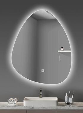 简约卫生间发浴光子能智le879d水滴室镜洗手台不规则异形镜镜子挂