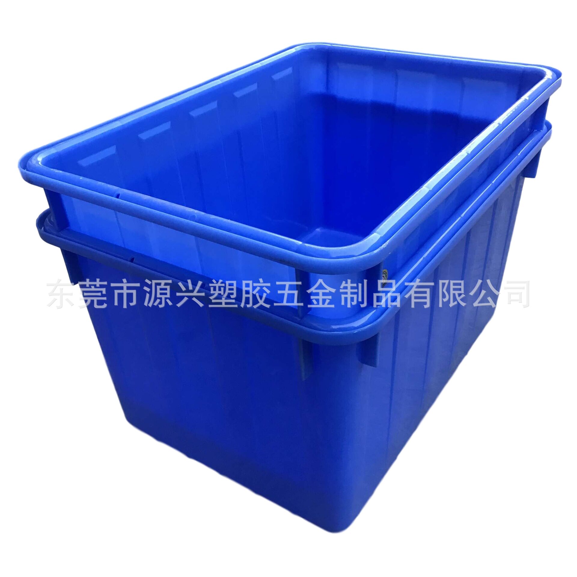 蓝色大号加厚抗摔塑胶周转箱