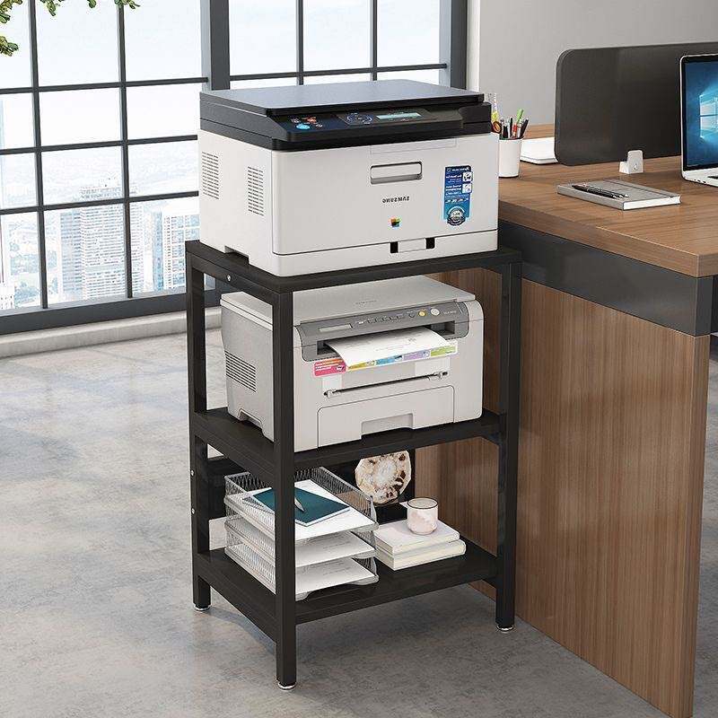 打印机架子办公桌面置物架家用多层多功能双层电脑收纳架复印机架