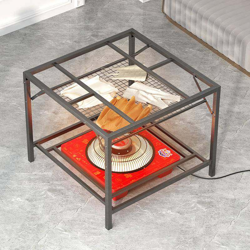 新厚桌款镀锌钢简易烤桌火家用折叠桌餐KXW饭桌子加正方形烧烤小