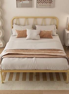 DJ富床饶地带铁艺床双人床1.5米简约铁现代铁*床单人床架1GMC09.8