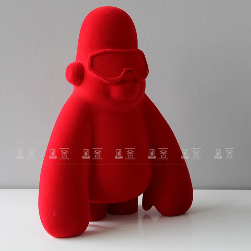 现代简约眼镜通猩猩抽装饰卡板间儿童房样玄关桌面树象ZRO脂绒面