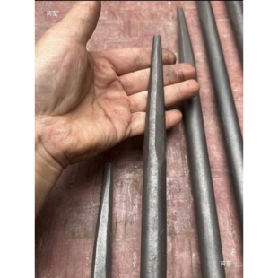 油田抽油杆锻打一头尖带螺母小撬棍特抽油子种钢材可钢钎撬棒