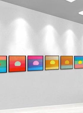 绿美世界大画安迪沃格霍尔日出日升挂画大尺寸太名阳85865装饰画