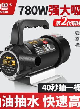 电动抽油泵12V240V2吸2V332伏抽自泵柴油泵两用水泵抽油器家用加