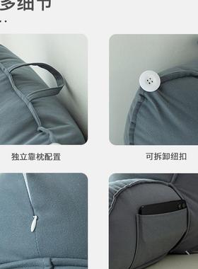 床头包靠背垫床上靠枕护颈靠垫抱枕宿舍软大学生沙XNO简约发护辞