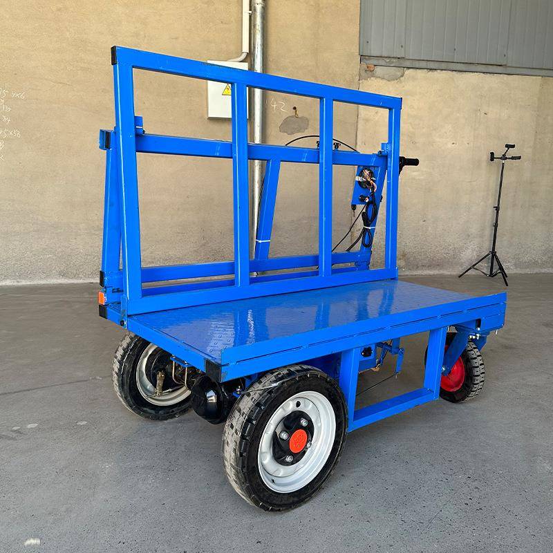 电四轮新工329地拉板推车电动拉玻璃动折叠运输车石膏车板运板车