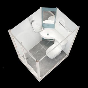 卫生间 箱房一体6式 梦6蓝8整体553卫生出租房公寓老房间子改装 集装