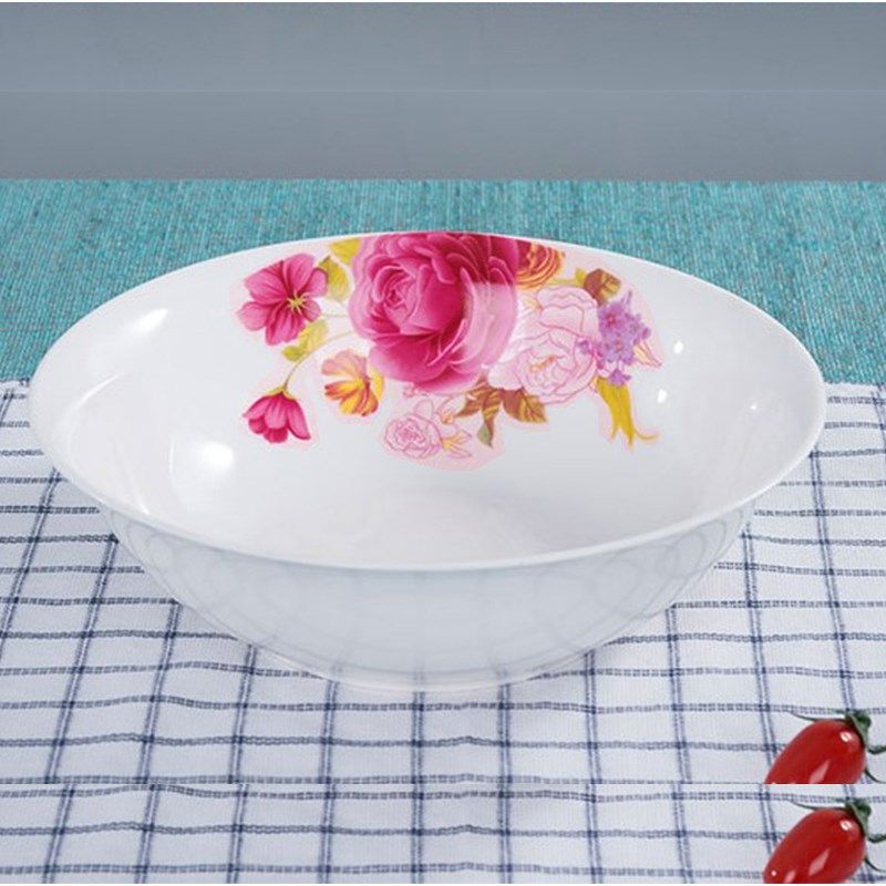 家用9寸斗碗盛汤大号陶瓷带盖汤锅双耳汤煲微波炉汤碗大号斗笠碗